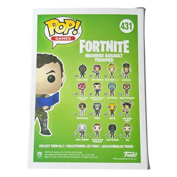 Funko Pop! Games Fortnite Highrise Assault Trooper #431 Vinyl DAMAGED - Picture 4 of 4